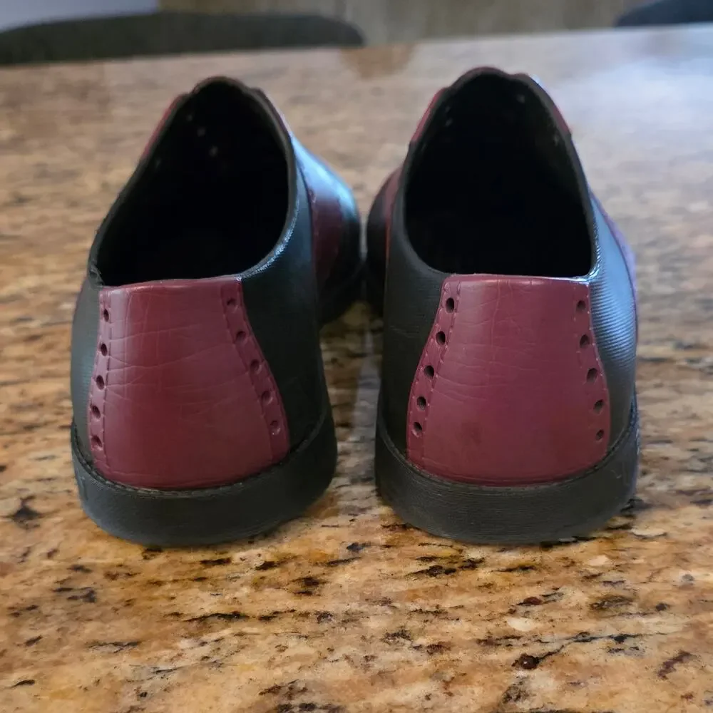 Biion‎ Golf Shoes Wingtips Crimson Red/Black Size 7